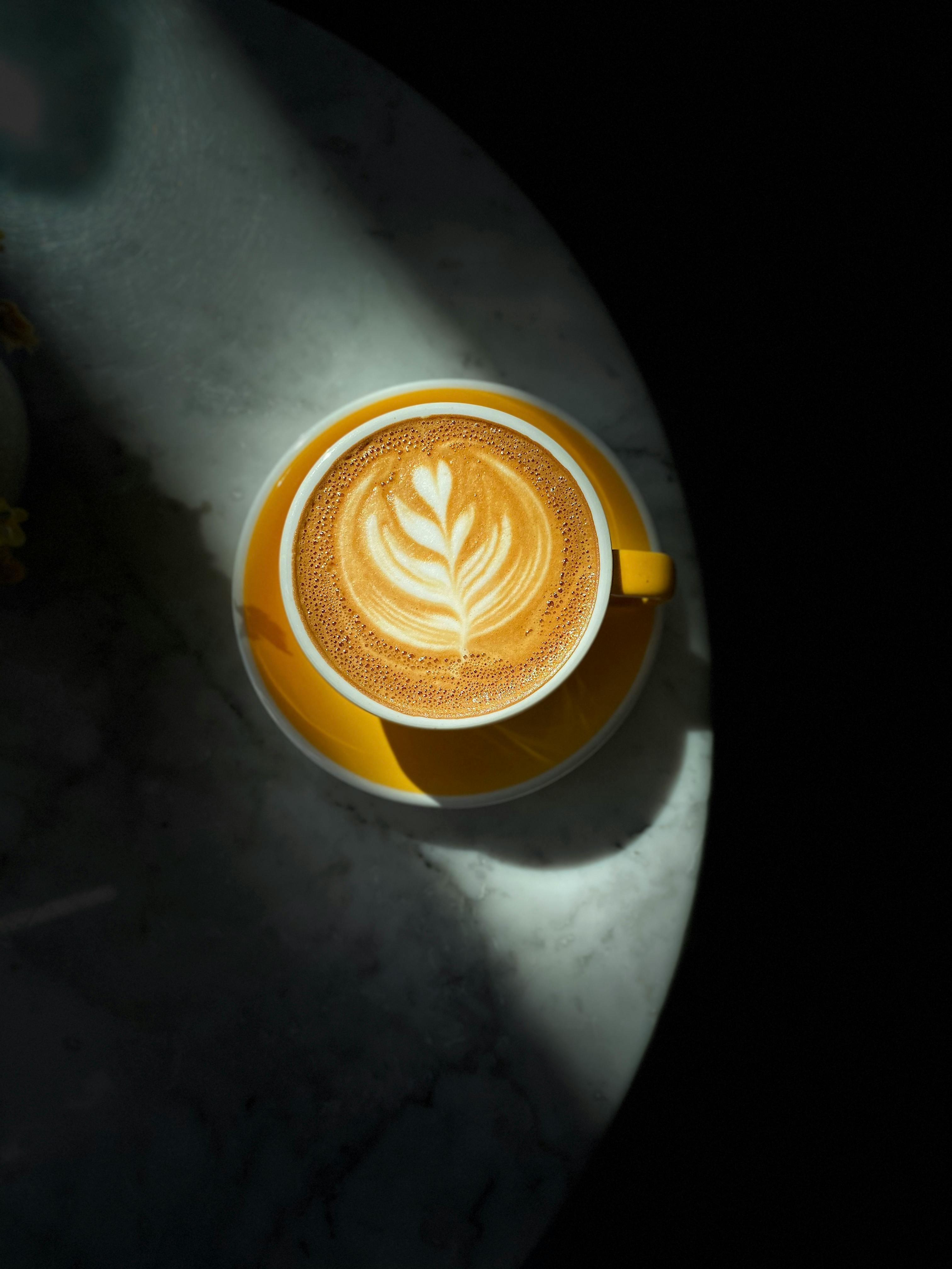 Coffee with Leaf Art